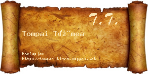 Tompai Tímea névjegykártya