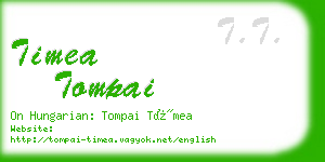 timea tompai business card